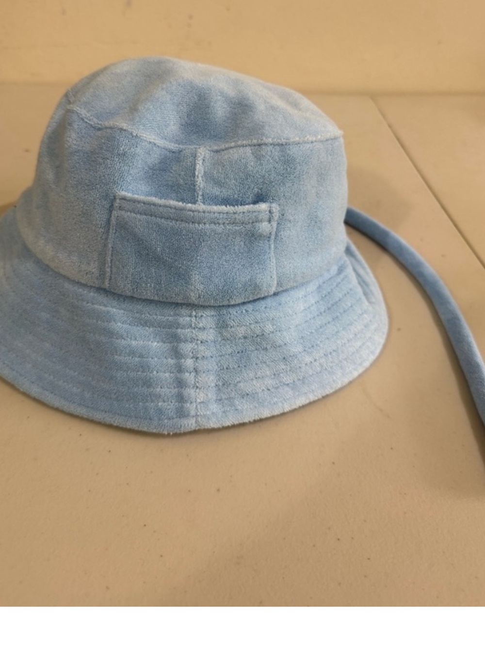 Lack Of Color Kids Pale Blue Terry Bucket Hat with Strap